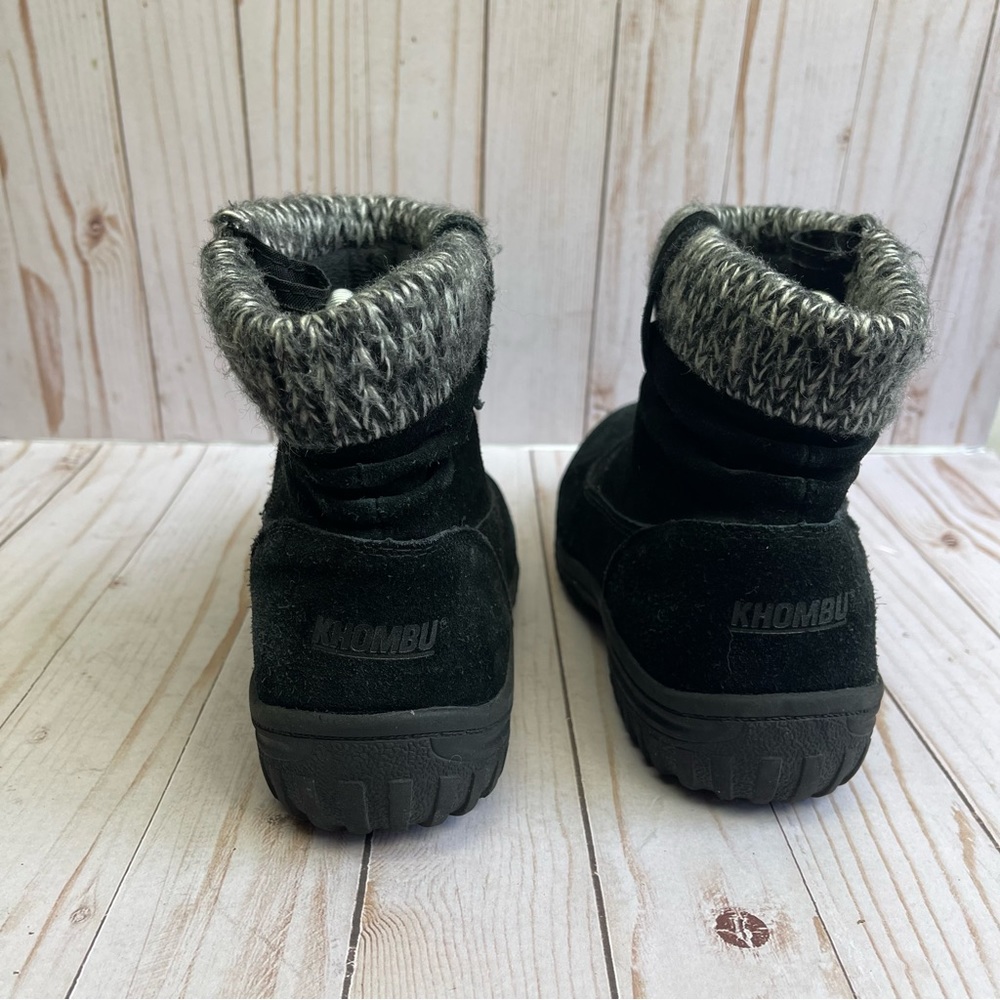 Khombu Black Winter Boots Size 10 - Picture 2 of 6